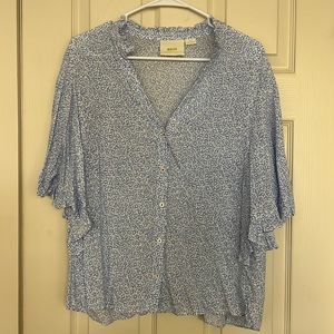 Maeve Flutter Sleeve Top from Anthropologie